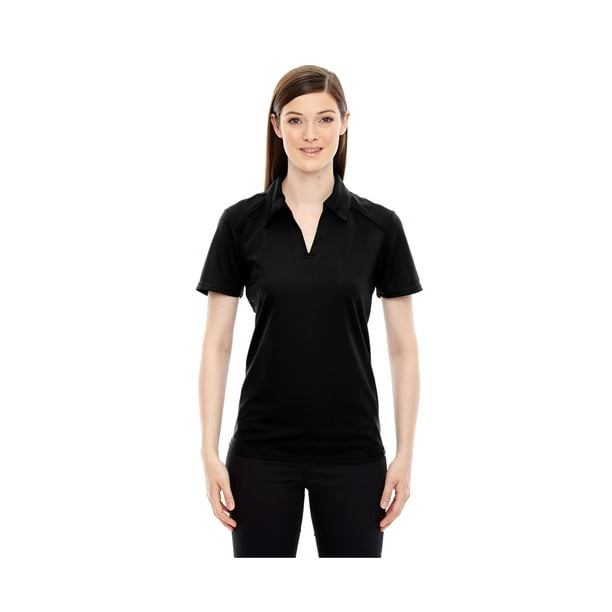 X-Small Black North End Womens Crew Neck Performance Pique T-Shirt 